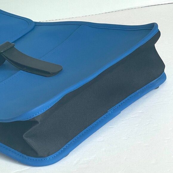 RAINS Small Backpack Blue Laptop Sleeve Commuter Vegan Flap Water Repellant - Picture 7 of 12